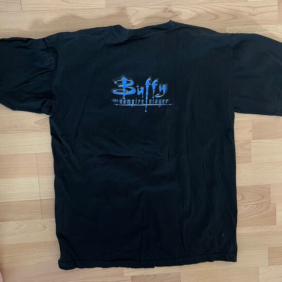 Rare Vintage 1998 Buffy the Vampire Slayer Promo T-Shirt Buffy/Angel Blue Grape - Picture 8 of 8